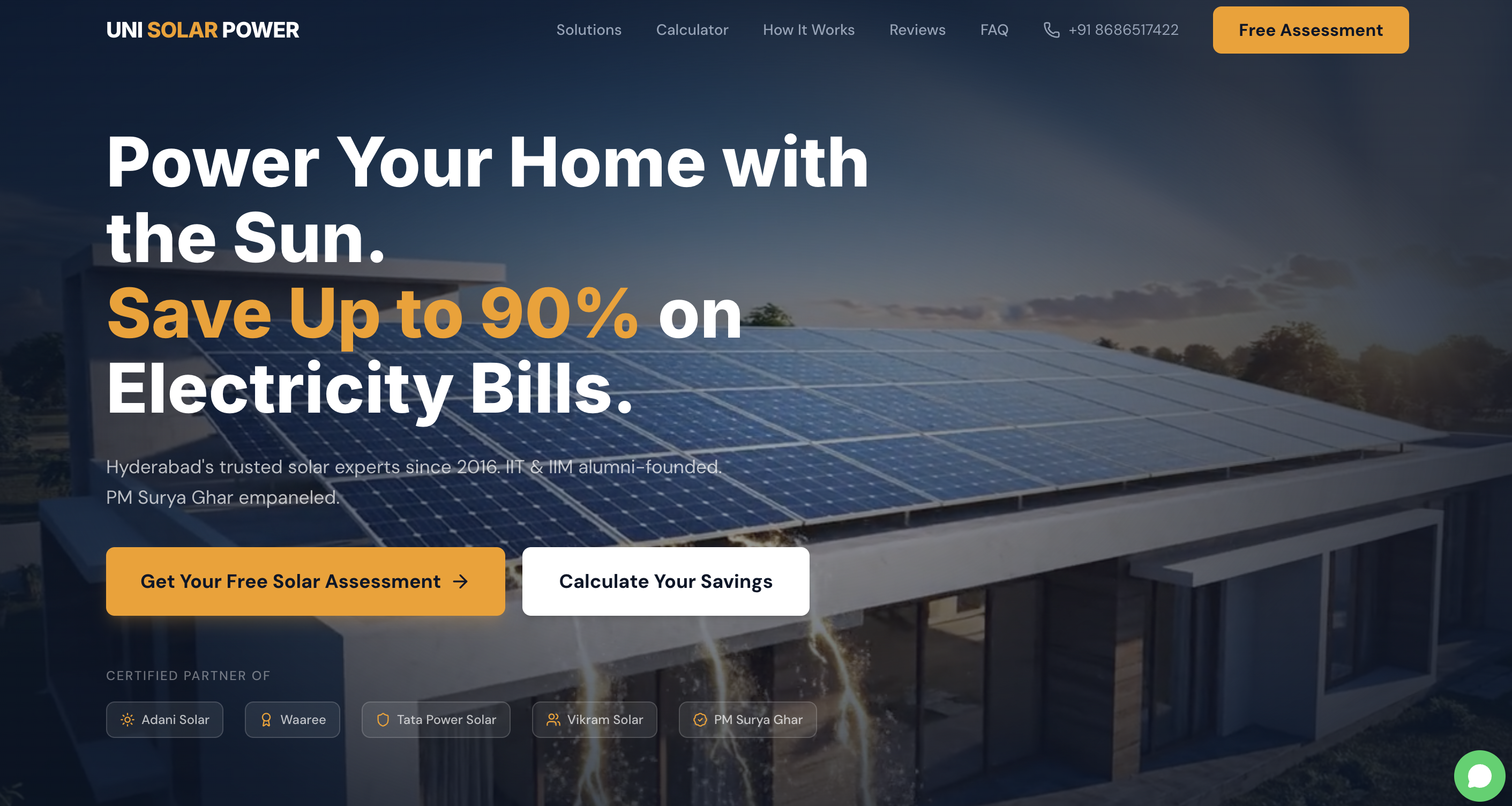 Unisolar Power — redesigned desktop website